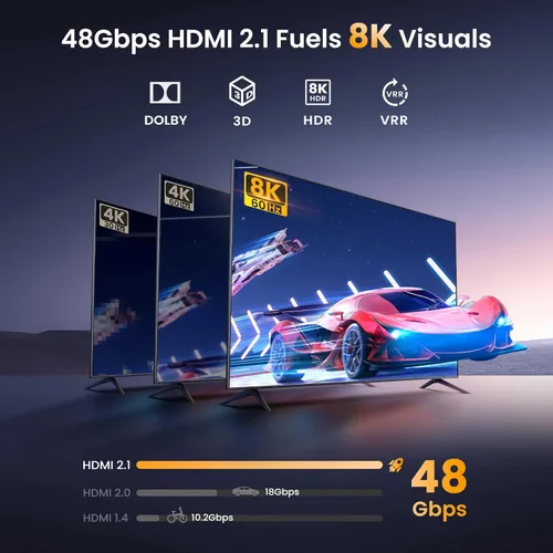 Miniatura 4 de Interruptor HDMI 5 en 1 salida, caja selectora de conmutadores HDMI de 5 vías FERRISA con control remoto IR (interruptor HDMI 5x1 de 8K a 60 Hz)