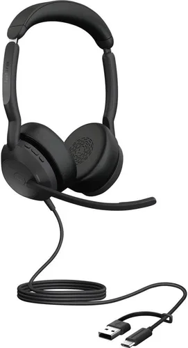 Jabra Evolve2 50 Auriculares con cable para oficina/centro de llamadas, W129171776 (banda para oficina/centro de llamadas USB Type-C/USB Type-A