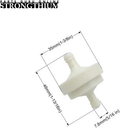 Miniatura 2 de Strongthium Filtro de combustible de gas en línea ID de 1/4 de pulgada para Briggs Stratton Craftsman Toro 394358s 56679 394358 394358B 7014359YP