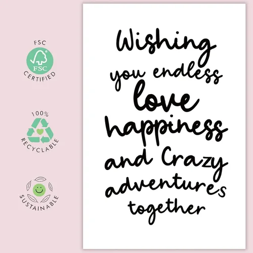 Miniatura 2 de UUEFKTN Divertidas tarjetas de compromiso de boda para amigos, tarjeta de felicitación para recién casados, tarjeta ecológica de felicitación