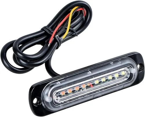 Miniatura 6 de CORP 100X ámbar blanco 10-LED emergencia faro advertencia peligro flash intermitente luz estroboscópica coche camión remolque 12 V 24 V