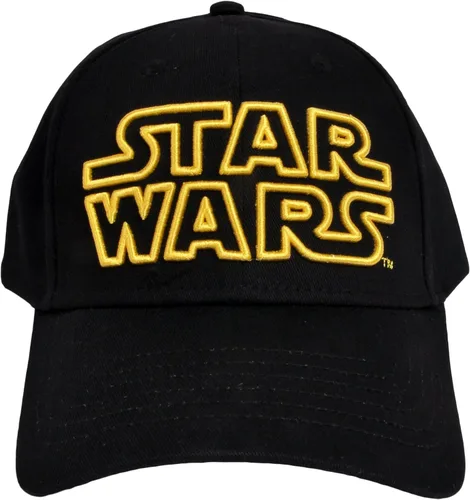 STAR WARS Gorra de béisbol clásica bordada con logotipo para adultos, color negro, Negro -