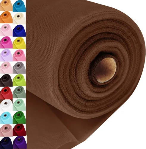 Miniatura 24 de Rollos de tela de tul, 54 pulgadas por 10 yardas (30 pies), cinta de tul para decoración de fiestas de boda, rollo de tela transparente en bobina