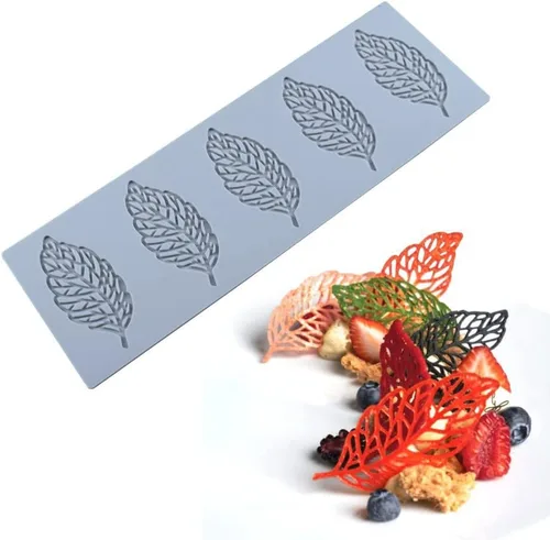 Miniatura 12 de Molde de silicona de hojas huecas para caramelo de chocolate 3D, molde de caramelo de hojas huecas para alimentos, decoración de comidas, molde