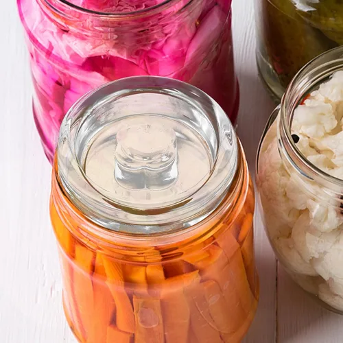 Miniatura 9 de Pesos de fermentación para frascos de boca ancha, tapa de frasco de vidrio de 2.75 pulgadas para decapado y fermentación seguros en el hogar