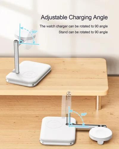 Miniatura 7 de Soporte de carga 2 en 1 para Apple Watch y AirPods, base de carga plegable compatible con Apple Watch Series Ultra/10/9/8/7/6/Se/5/4/3 y Airpods