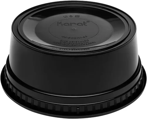 Miniatura 9 de Karat [8oz - 240 ct PP negro moldeado por inyección redondo recipientes de delicatessen con tapas (FP-IMDC8-PPB)