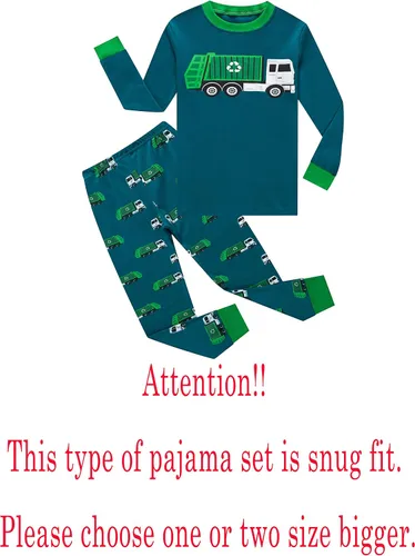 Miniatura 2 de Family Feeling - Conjunto de 2 piezas de pijama de Navidad a rayas para niños y niñas, 100% algodón