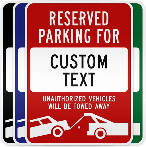Miniatura 15 de Señal personalizada de "No Parking", señales personalizadas de estacionamiento reservado para negocios, 10x14 pulgadas, metal de aluminio