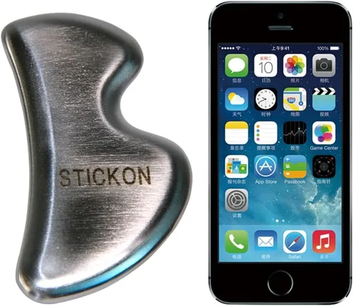 Miniatura 6 de STICKON Herramienta de Masaje de Raspado Gua Sha de Acero Inoxidable IASTM para Movilización de Tejidos Blandos (Forma de B)