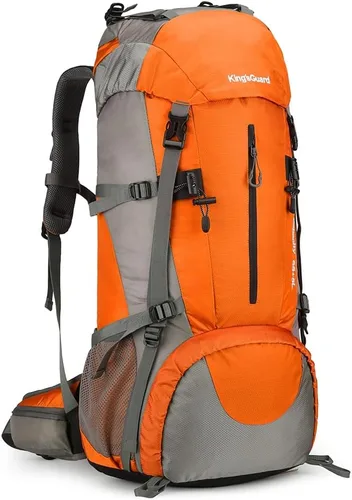 Miniatura 9 de Mochila de 70 L para Camping, Senderismo, Escalada al Aire Libre con Funda Impermeable para Lluvia Verde Armada (ArmyGreen)