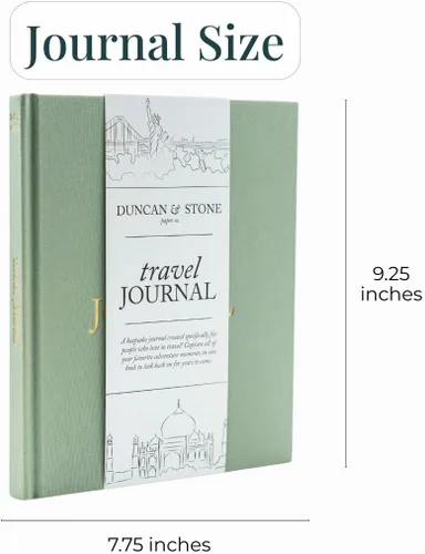 Miniatura 2 de DUNCAN & STONE PAPER CO. Diarios de viaje - Elegante cuaderno de diario para registrar todas tus aventuras de viaje hasta 15 viajes