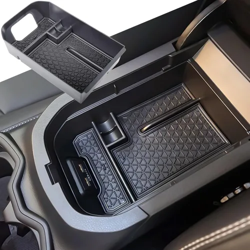 Miniatura 7 de TACORBO - Organizador de consola central compatible con Toyota RAV4 2019 2021 2020 2022 2023 2024 2025 y 2021-2024 2025 RAV4 Prime, bandeja de Negro