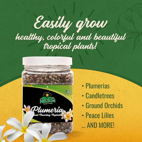 Miniatura 2 de Nelson NutriStar - Fertilizante granular para plantas de plumeria y todas las tropicales en flor, helechos, orquídeas, lirios en tierra