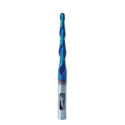 Miniatura 8 de BRB218B - Broca en espiral de punta esférica de carburo sólido recubierto NACO, fresadora CNC con vástago de 1/4, CD de 1/8 pulgadas x 1/2 pulgadas