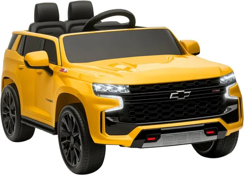 Miniatura 10 de Aosom - Automóvil con licencia Chevrolet Tahoe de paseo, vehículo eléctrico con batería de 12 V y 7 Ah, control remoto para padres, luces LED, Blanco