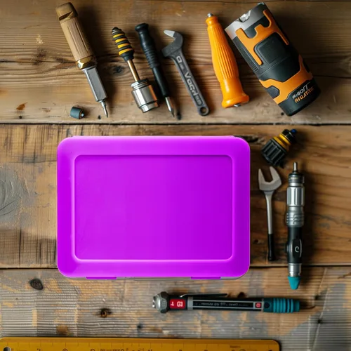Miniatura 6 de Caja organizadora de almacenamiento de baterías, soporte de garaje para 24* AA, 30* pilas AAA (la bolsa no incluye el paquete de baterías) (morado)