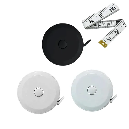 Miniatura 10 de Paquete de 3 cintas métricas retráctiles para cuerpo, 60 pulgadas, 4.9 ft, regla flexible de doble cara para manualidades, tela, costura, sastre