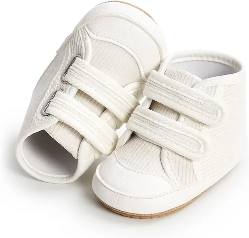 Miniatura 3 de HsdsBebe Zapatos deportivos de piel sintética para bebés, niños y niñas, con suela de goma, primeros pasos, zapatillas de cuna
