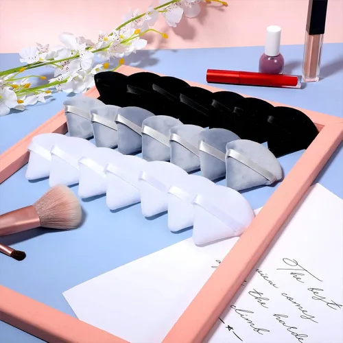 Miniatura 3 de Meanplan 90 esponjas de maquillaje con forma de triángulo suave, con correa, licuadoras y esponjas de maquillaje, base cosmética, herramienta