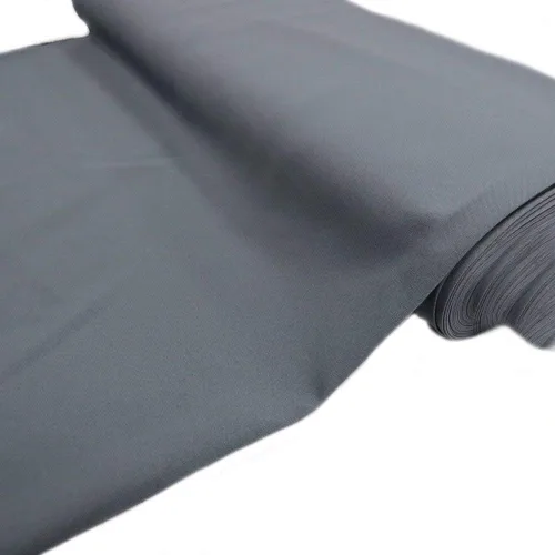 Tejido de popelina de poliéster texturizado, 58 pulgadas de ancho, más de 100 yardas en existencia, 100% poliéster texturizado, gris claro