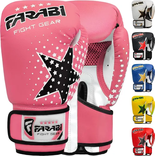 Miniatura 9 de Farabi Sports Guantes de boxeo para niños, 6 onzas, guantes de boxeo para jóvenes, MMA, Muay Thai, guantes de boxeo para niños, lo mejor