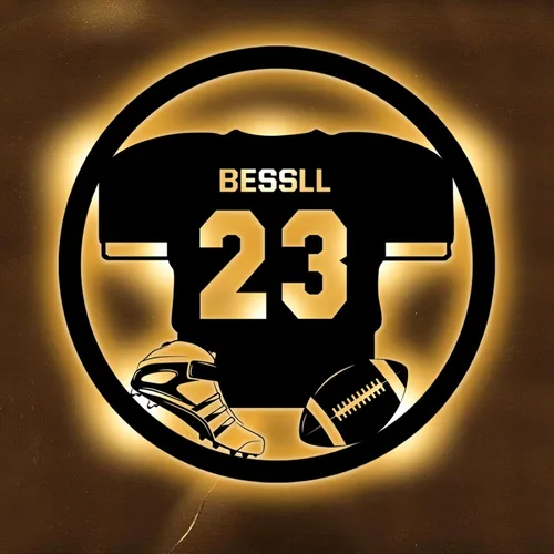 Miniatura 23 de Letrero de neón personalizado de jersey de fútbol americano, letreros de neón LED de fútbol americano para decoración de pared, alimentado por USB