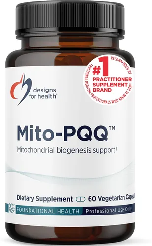 Designs for Health Fórmula energética de mitocondrias con Bio-PQQ - Mito-PQQ Rhodiola + 20 mg PQQ (Pirroloquinolina Quinona) Suplemento - Apoya la