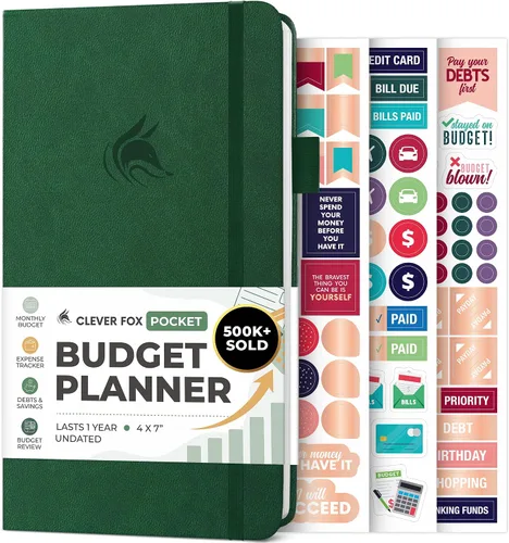 Miniatura 17 de Clever Fox Planificador de presupuesto de bolsillo, mini cuaderno de seguimiento de gastos. Organizador de presupuestos mensual, cuaderno