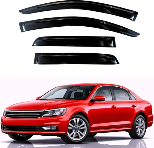 Miniatura 237 de KPY Visor de ventana compatible con Hyundai Tucson 2021-2025, 4 piezas de deflector de ventilación para ventana lateral, estilo Mugen, protector
