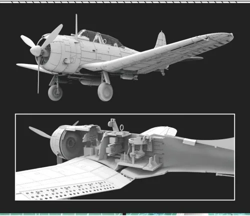 Miniatura 3 de FLYHAWK FH6001 1/72 SBD-3 Dauntless Modelo de plástico sin montar Kit