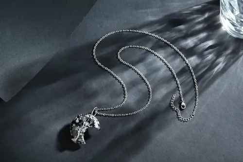 Miniatura 2 de XIANNVXI Collares con colgante de cristal para mujer, collares de cristal curativo, colgante de luna creciente, árbol de la vida, alambre de cuarzo