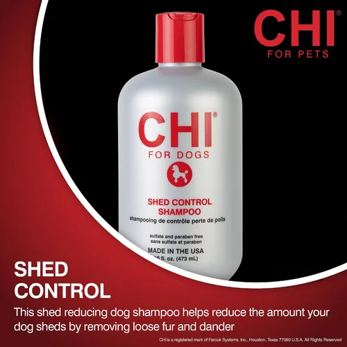 Miniatura 2 de CHI para Perros Champú Control de Caída - Lavado Anti-Caída para Perros con Exceso de Pelo y Cabello Suelto - Fórmula Suave para Todos los Tipos
