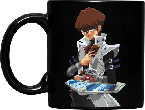Miniatura 2 de Surreal Entertainment YU-GI-OH Kaiba y ojos azules monstruo dragón blanco cambio de calor taza de café de cerámica negro