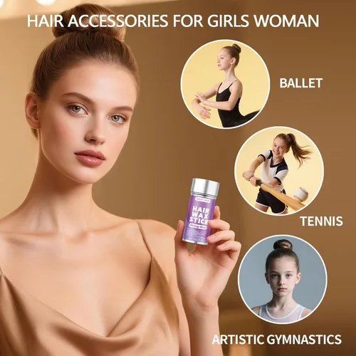 Miniatura 2 de SWEET VIEW Barra de cera para el cabello, pomada para el cabello, bálsamo/gel para domar los vuelos, encrespamiento, elegantes colas de caballo