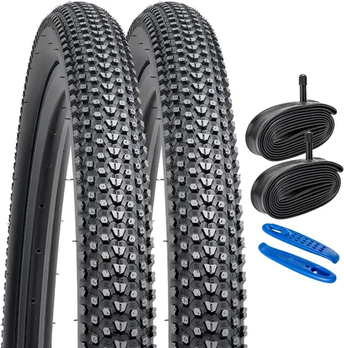 YUNSCM 2 neumáticos de bicicleta de montaña de 26 pulgadas de 26 x 2.0/50-559 compatibles con neumáticos de bicicleta de 26 x 1.95 26 x 2.0 26 x