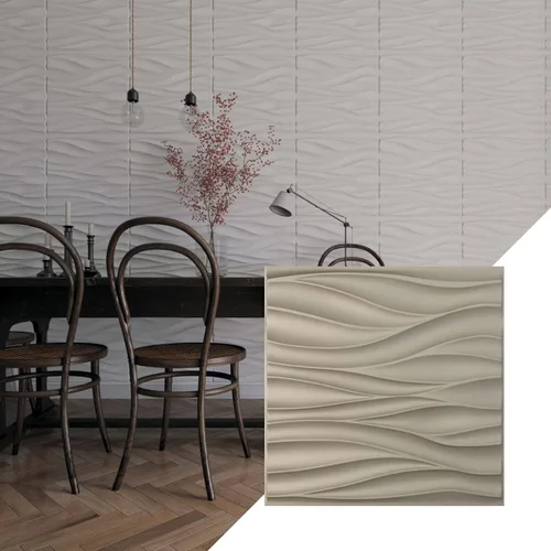 Miniatura 28 de Ekena Millwork 19 5/8 pulgadas de ancho x 19 5/8 pulgadas de alto, ondulado EnduraWall decorativo 3D, cobre envejecido (cubre 2.67 pies cuadrados).