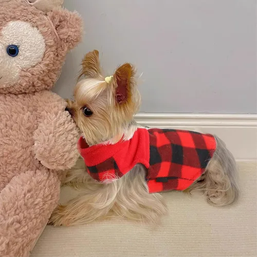 Miniatura 3 de Ropa de invierno para perro, chaleco de forro polar para perro, chaleco cálido y suave para perros pequeños y gatos, ropa para cachorros, gatitos