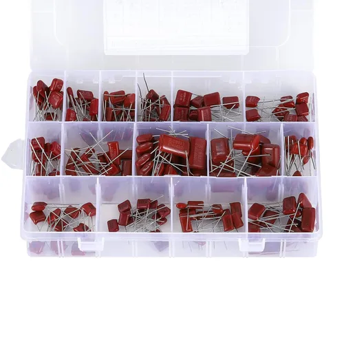 Condensador de película metalizada de 180 piezas, 15 valores, 400 V 630 V 0.001uF a 0.56uF CBB22 Película de polipropileno DC Kit surtido de