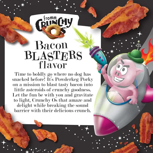 Miniatura 6 de Fromm Crunchy Os Bacon Blasters - Golosinas para perros con sabor a tocino, golosinas crujientes prémium para perros, receta de tocino, 6 onzas