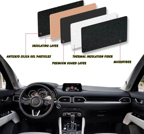 Miniatura 4 de Tapete antideslizante para tablero de instrumentos compatible con Mazda CX-5 CX 5 2017-2020 Protector solar (con HUD)