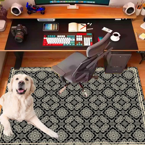 Miniatura 9 de Tapete para silla de oficina para suelo de madera dura, 36 x 48 pulgadas, tapete antideslizante para silla de escritorio para suelos duros, alfombra