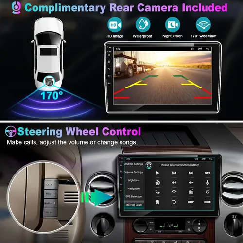 Miniatura 6 de Radio de coche Android 13 de 10.1 pulgadas 4+64 para Ford F150/F250/F350 2004-2014, Carplay inalámbrico y Android Auto con pantalla táctil IPS