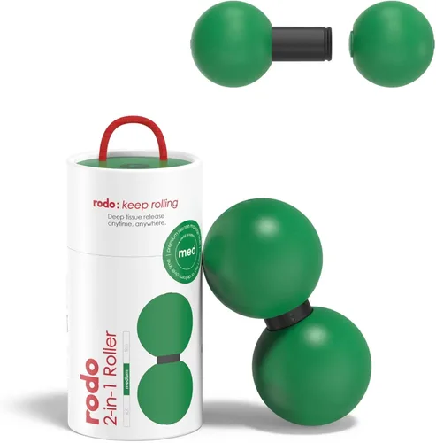 Miniatura 7 de Rodo Rodillo de bolas firme 2 en 1 de cacahuete y lacrosse Herramienta de masaje de tejido profundo para fascia, fascitis plantar, caderas