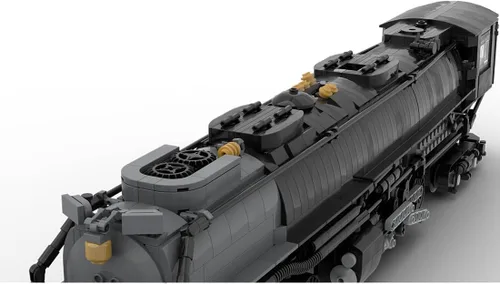 Miniatura 7 de Bloques de construcción de locomotora, 1/40 4014 Big Boy RC Train Juego de bloques de construcción, kit de locomotora de vapor a control remoto
