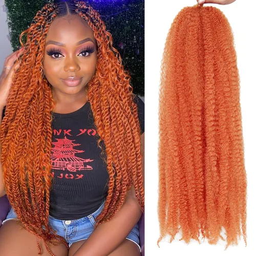 Miniatura 11 de Cabello trenzado Marley Twist de 18 pulgadas, extensiones sintéticas suaves, esponjosas y versátiles para estilos de aspecto natural, perfecto