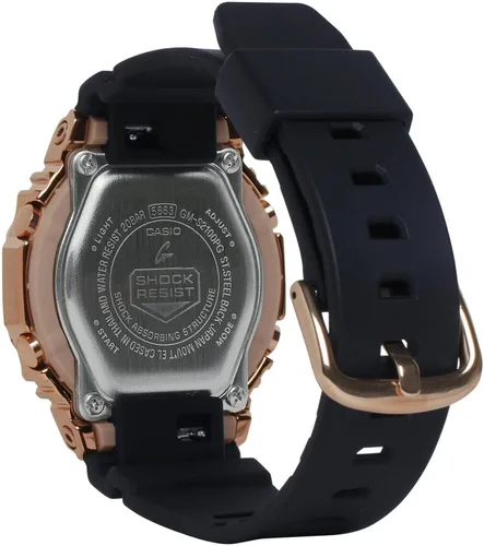 Miniatura 3 de Casio G-Shock GMS2100PG-1A4 - Reloj octogonal de resina negra cubierta de metal en tono oro rosa para mujer Oro Rosa Casual