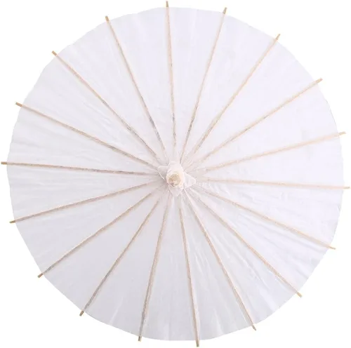 Miniatura 15 de Paraguas de bambú hecho a mano de 23 pulgadas de papel aceitado, paraguas de baile clásico chino japonés para bodas, fiestas, fotografía, disfraces