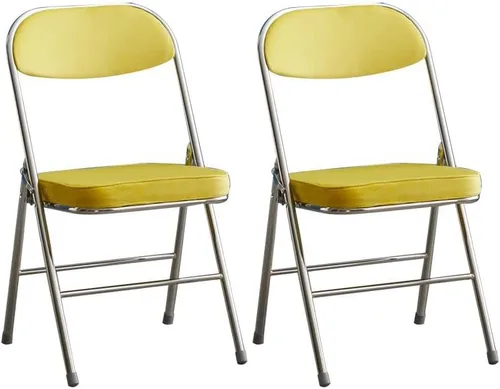 Miniatura 8 de Sillas de comedor modernas, silla auxiliar tapizada para el hogar, con acabado mate, silla de comedor plegable con respaldo abierto, silla sin