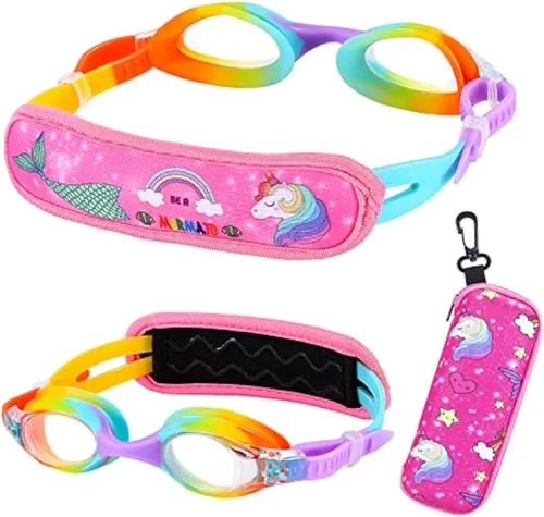 Miniatura 33 de Gafas de natación para niños de 2 a 6 años, gafas para niños sin jalar el cabello, gafas para niños con banda para la cabeza acolchada 1pk Kids